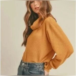 Free People Juicy Long-Sleeve Cowl Neck Tunic Top in Canyon Moon Size XS NWT